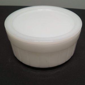 Federal Round White 1950s Refrigerator Dish Rare